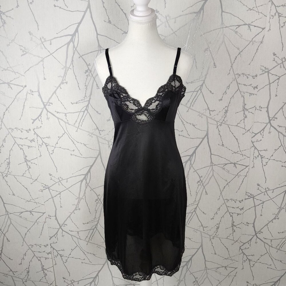 Van Raalte VTG Lace Trim Strappy Nightie Slip Dress